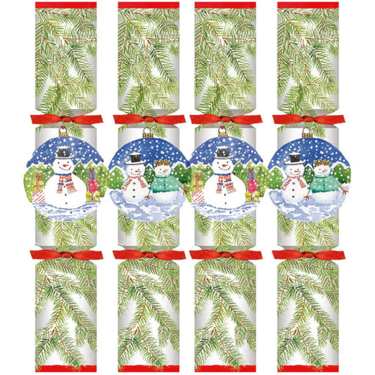 Caspari Snowman Ornaments Celebration Crackers - Set of 8