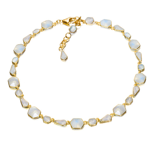 Jorge Revilla Geo Collection Rainbow Moonstone Necklace