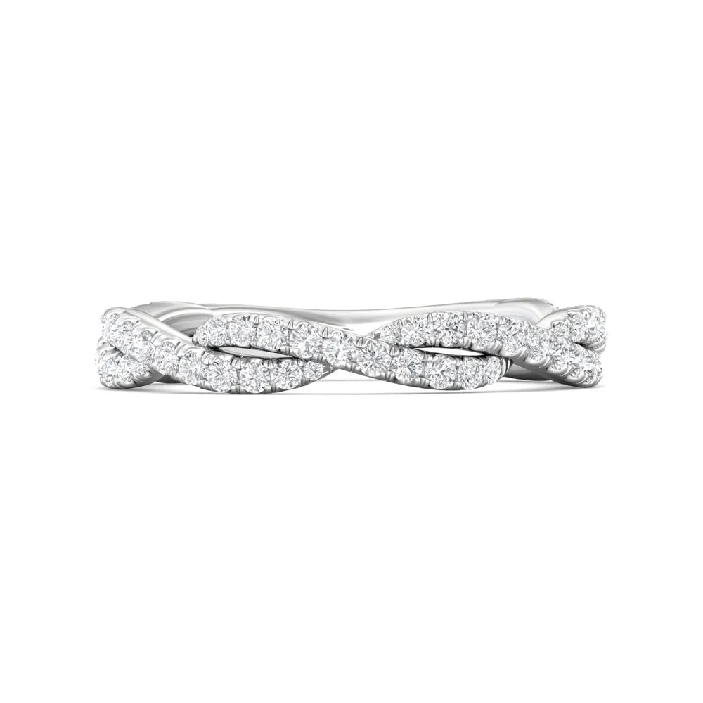 Martin Flyer Twist Diamond Wedding Band