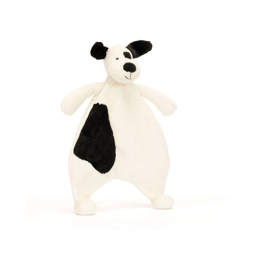 Jellycat Bashful Black & Cream Puppy Comforter