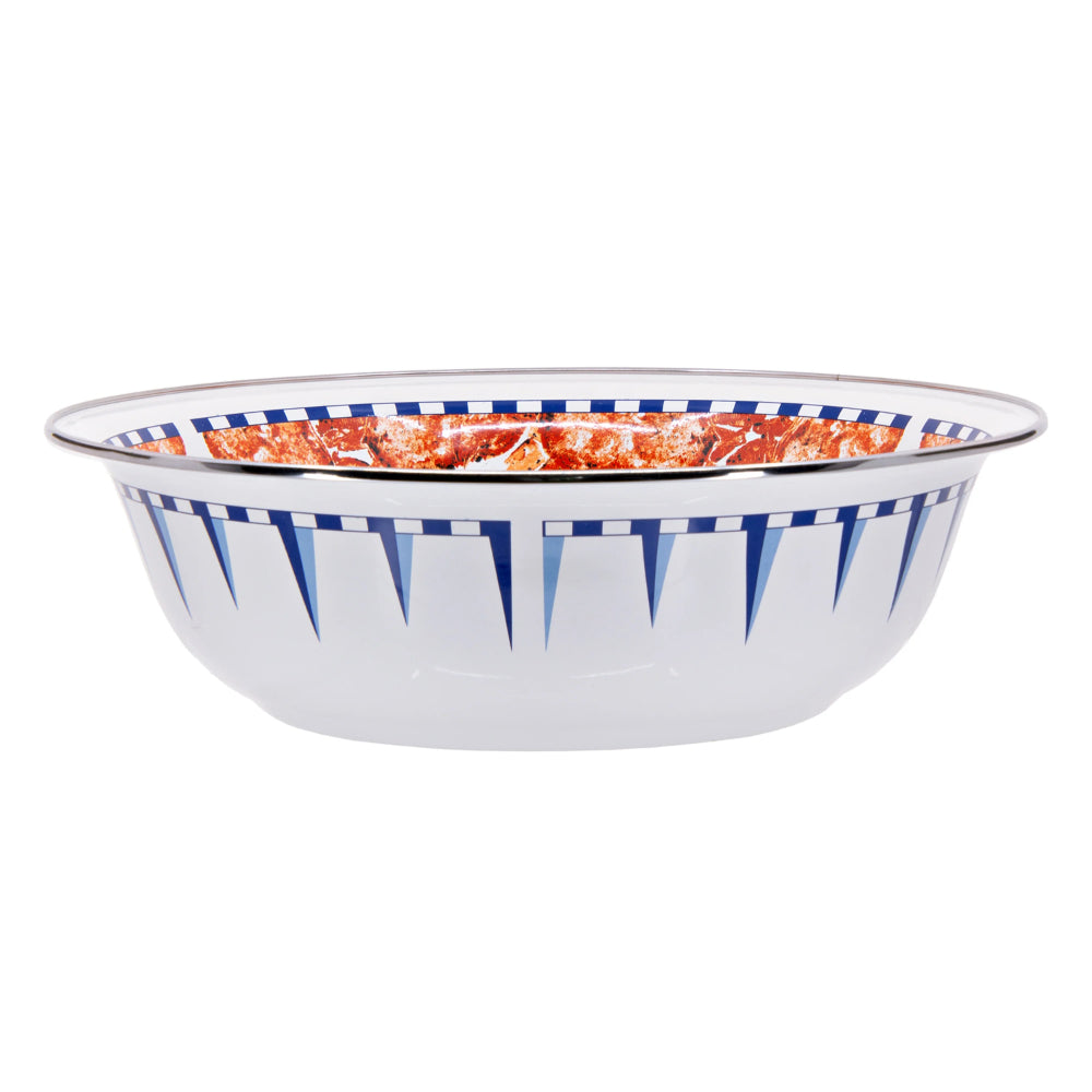 Golden Rabbit Enamelware Serving Bowl