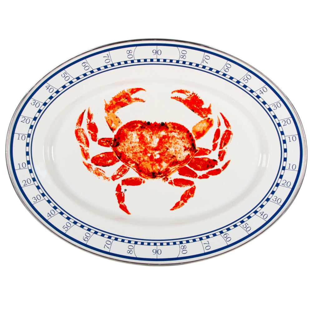 Golden Rabbit Crab House Oval Platter