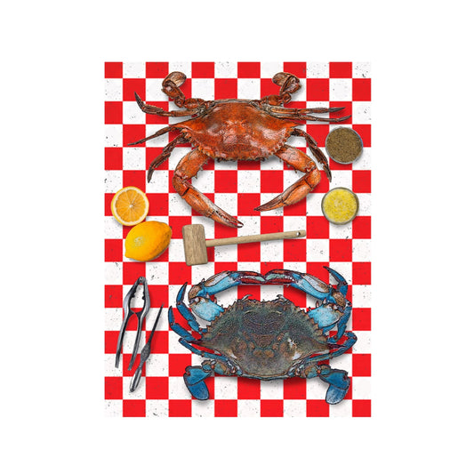 Alphie and Ollie Crab Cotton Floursack Kitchen Towel