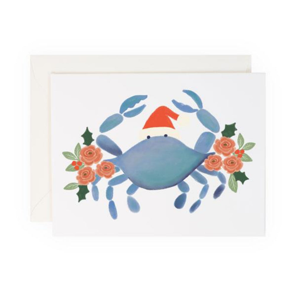 Anchor Point Paper Co. Crabby Christmas Blank Greeting Card