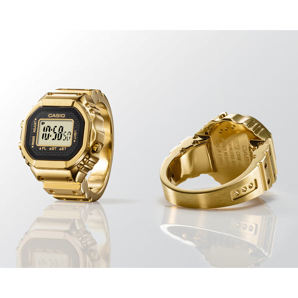 Casio Gold-Tone Digital Ring Watch
