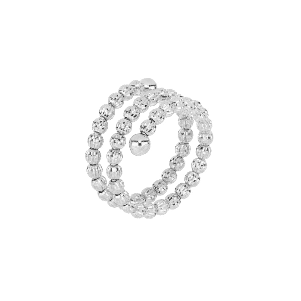 Desmos "Crystal Molla" Sterling Silver Coil Ring
