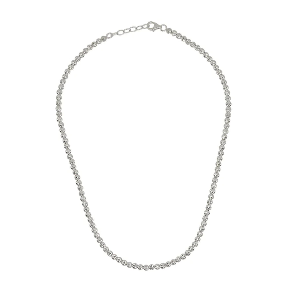Desmos Sterling Silver "Crystal" Diamond-Cut Necklace