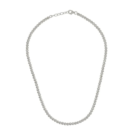 Desmos Sterling Silver "Crystal" Diamond-Cut Necklace