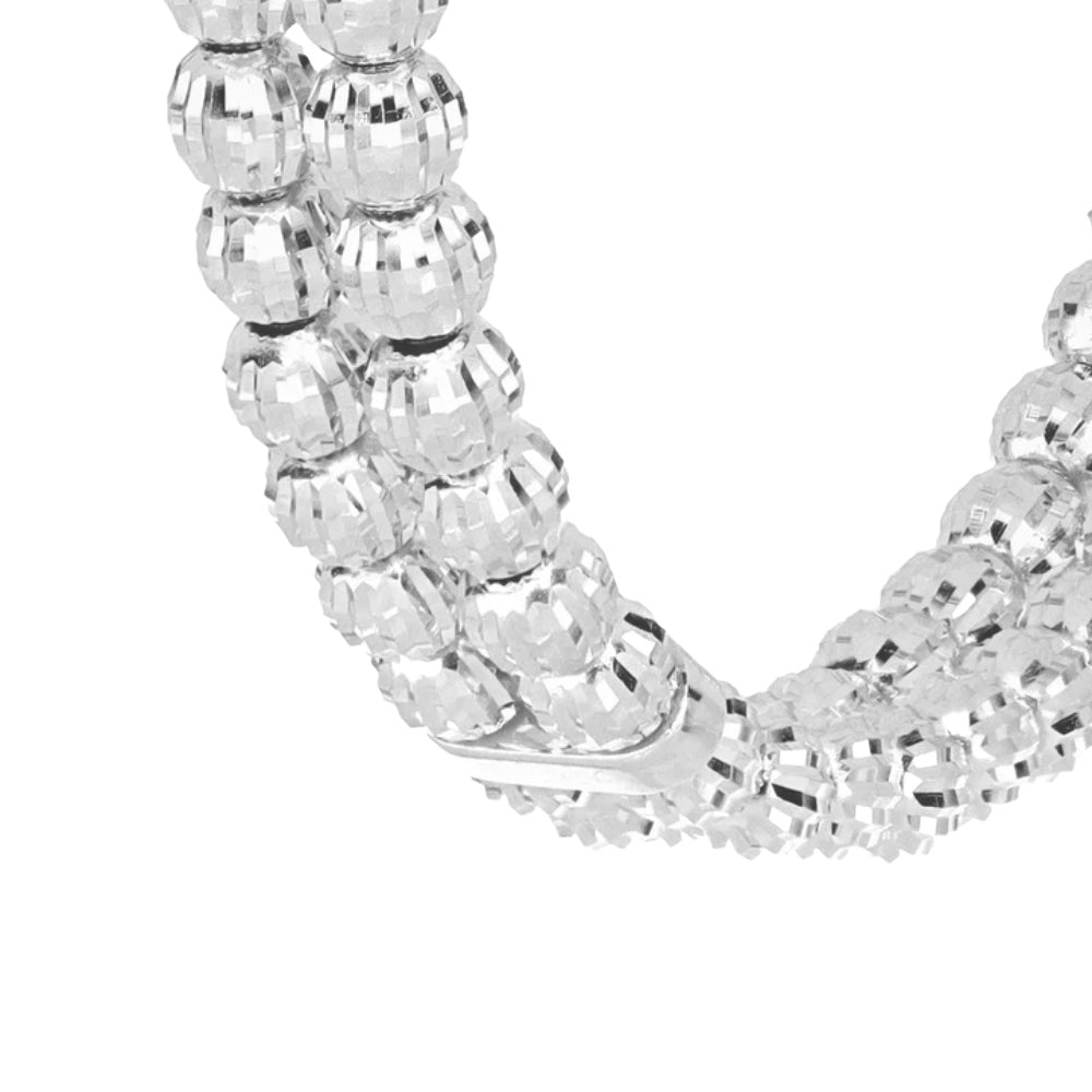 Desmos Sterling Silver Crystal Hoop Earrings