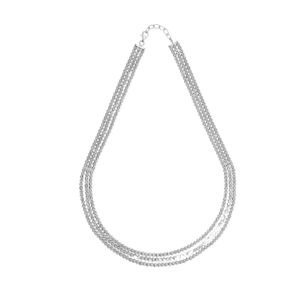 Desmos Crystal 3 Row Necklace