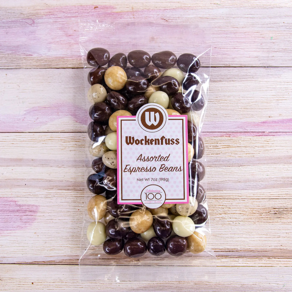 Wockenfuss Candies Chocolate Covered Espresso Beans 7 oz. Pack.