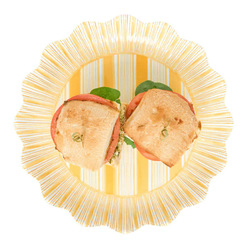 Juliska Cabana Stripe Melamine Salad Plate Assorted Set/4 - Multi