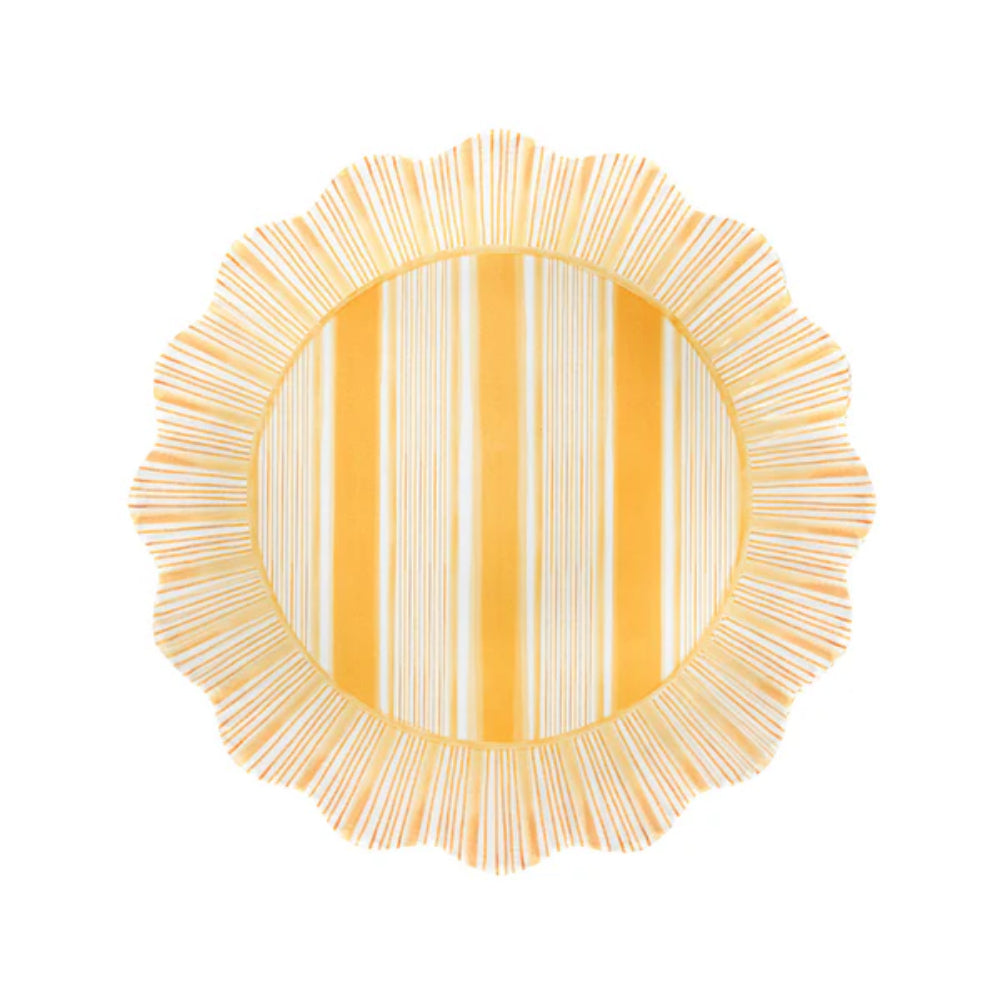 Juliska Cabana Stripe Melamine Dessert/Salad Plate Set of 4- Sunshine