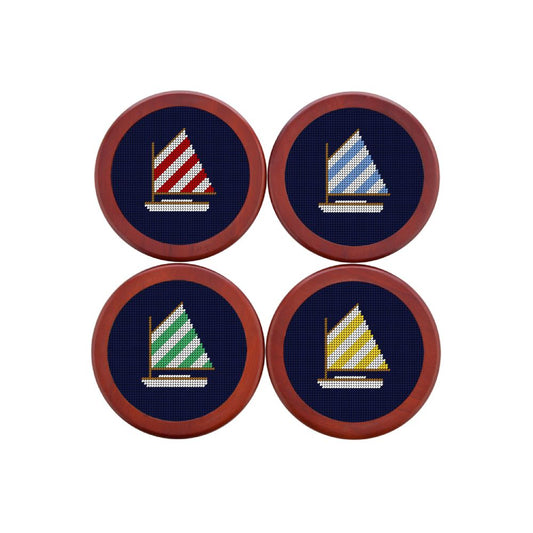 Smathers & Branson Rainbow Rainbow Fleet Coasters Set (Dark Navy)