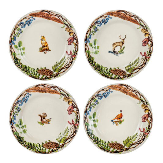 Juliska Dessert/Salad Plate Forest Walk. Assorted Set of 4