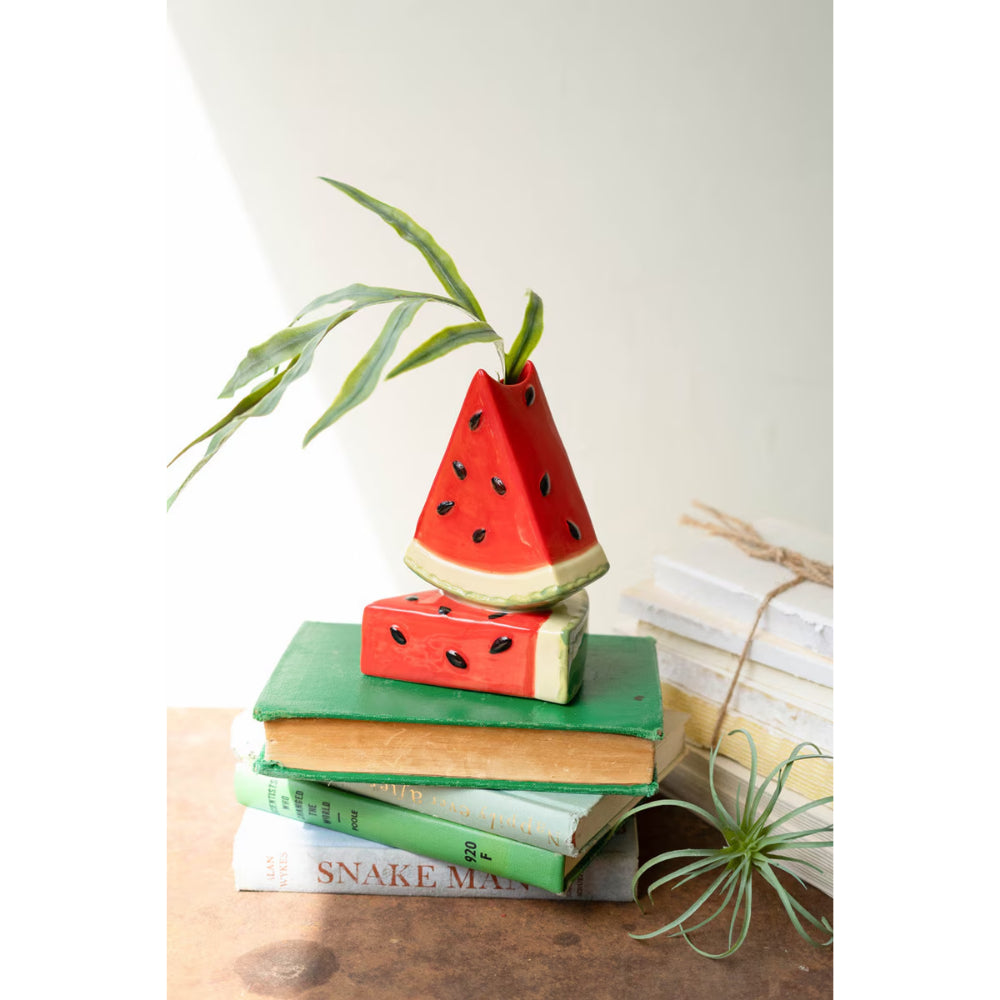 Kalalou Ceramic Watermelon Bud Vase