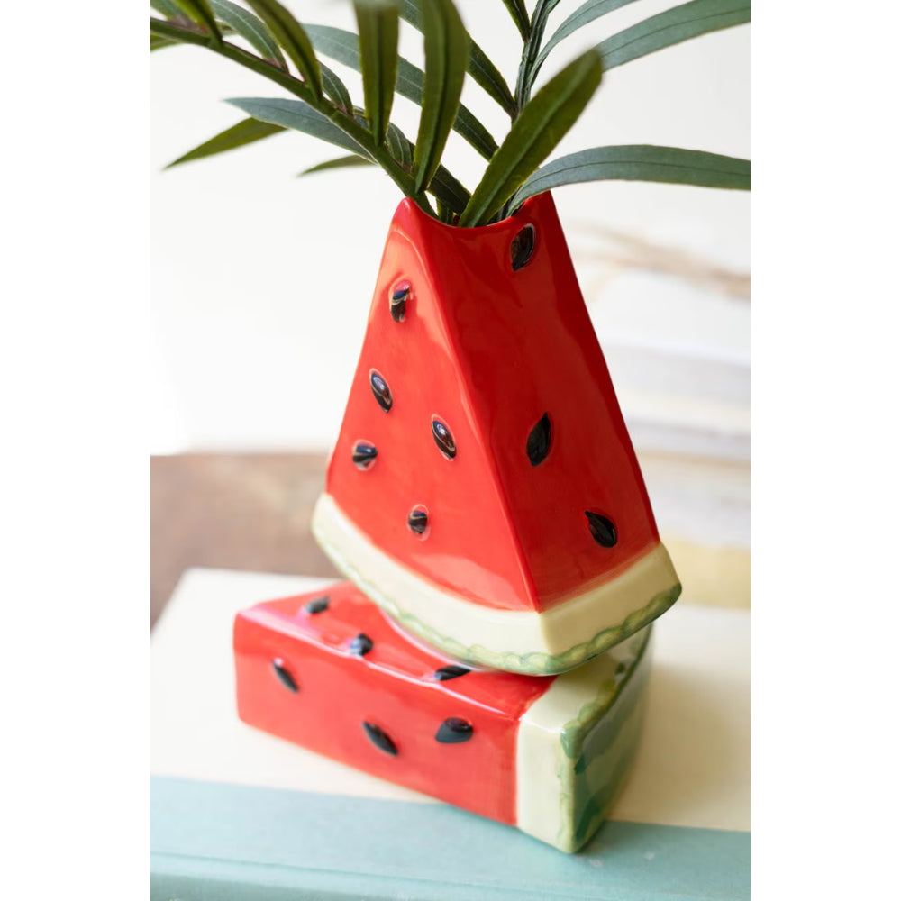 Kalalou Ceramic Watermelon Bud Vase