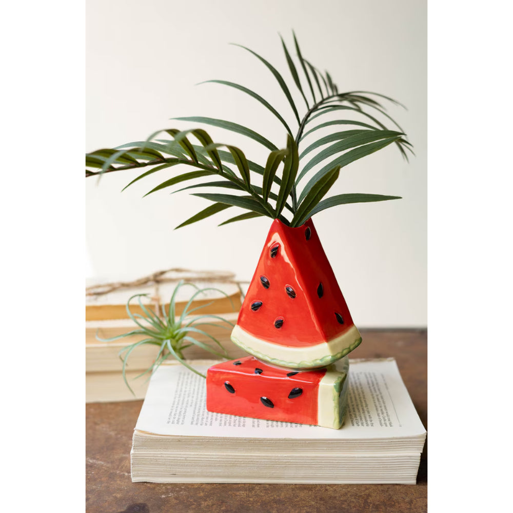 Kalalou Ceramic Watermelon Bud Vase