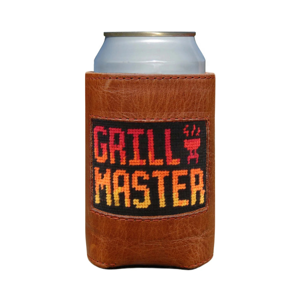 Can cooler with 'Grill Master' text on a white background