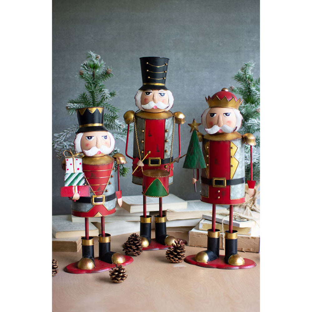 Kalalou Painted Metal Nutcrackers - Set of 3 *In-Store Pickup Only*