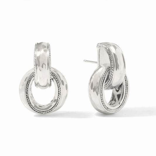 Julie Vos Silver Cannes Doorknocker Earring