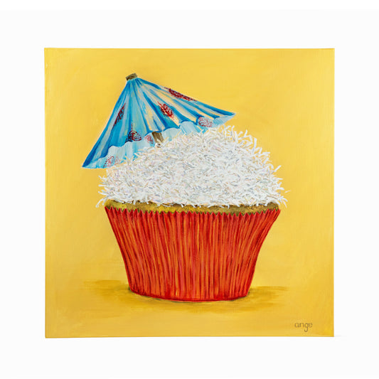 Artwork for Animals Angelica Goodwin Original Do You Like Pina Coladas? Cup Cake Canvas Print