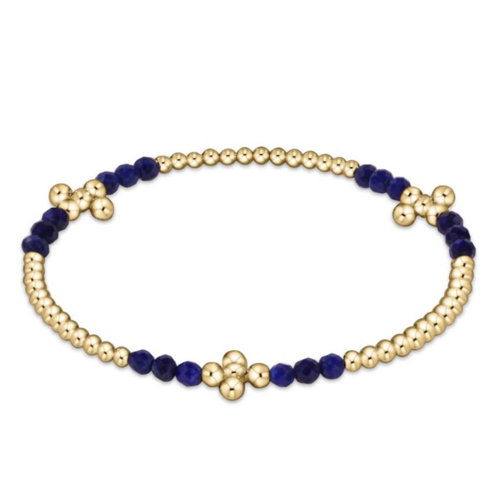 enewton Extends Signature Cross Gold Bliss Pattern 2.5mm Bead Bracelet