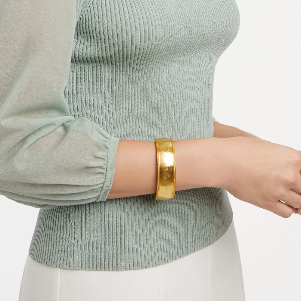 Julie Vos Gold Cannes Statement Hinge Bangle
