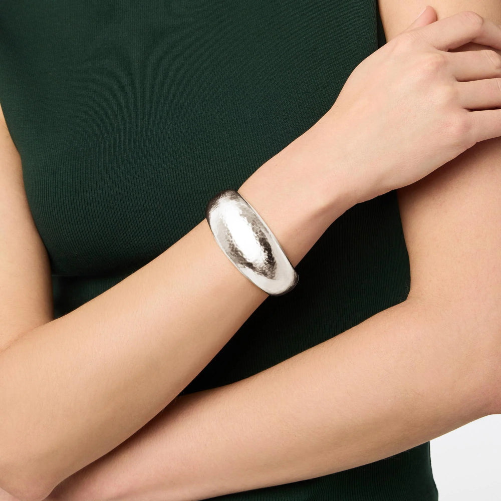 Julie Vos Silver Catalina Statement Hinge Bangle