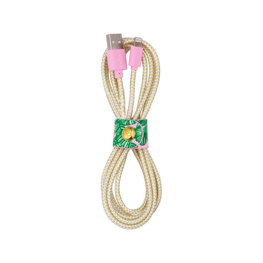 Lilly Pulitzer Charging Cord with Keeper, Let's Go Bananas