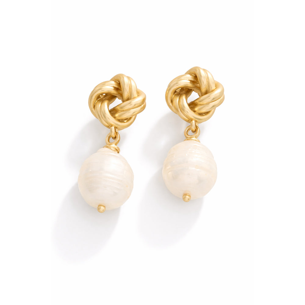 Spartina Knotted Pearl Earrings