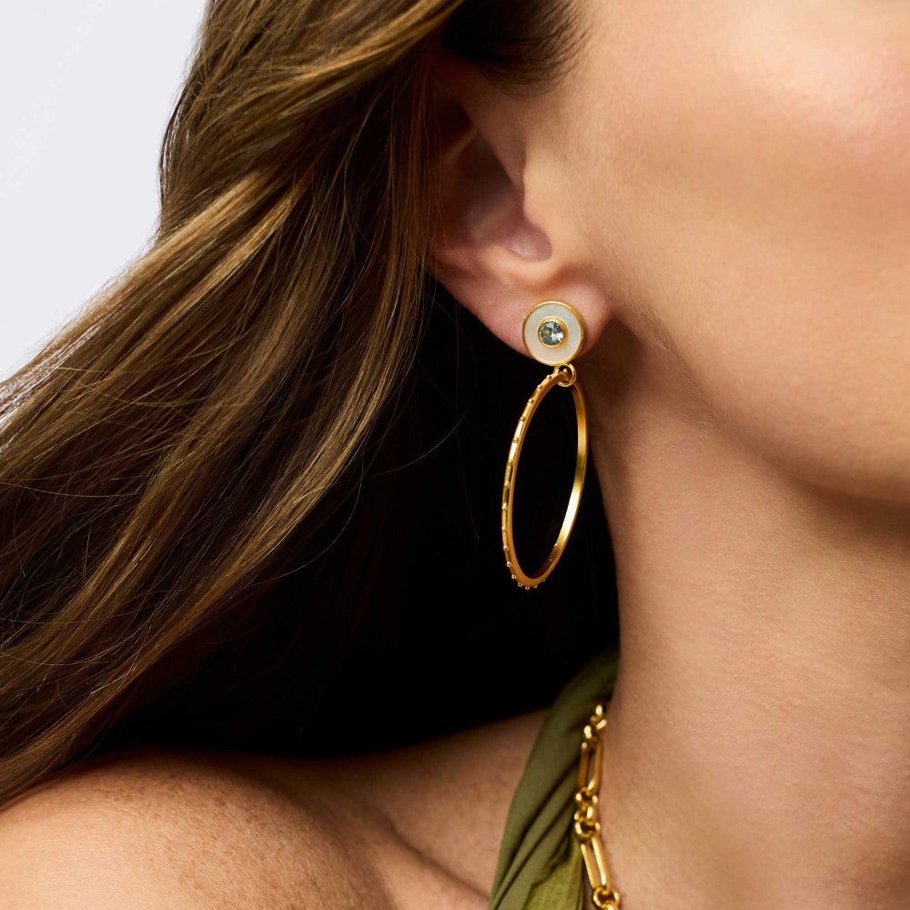 Julie Vos Colette Circle Earrings - Champagne
