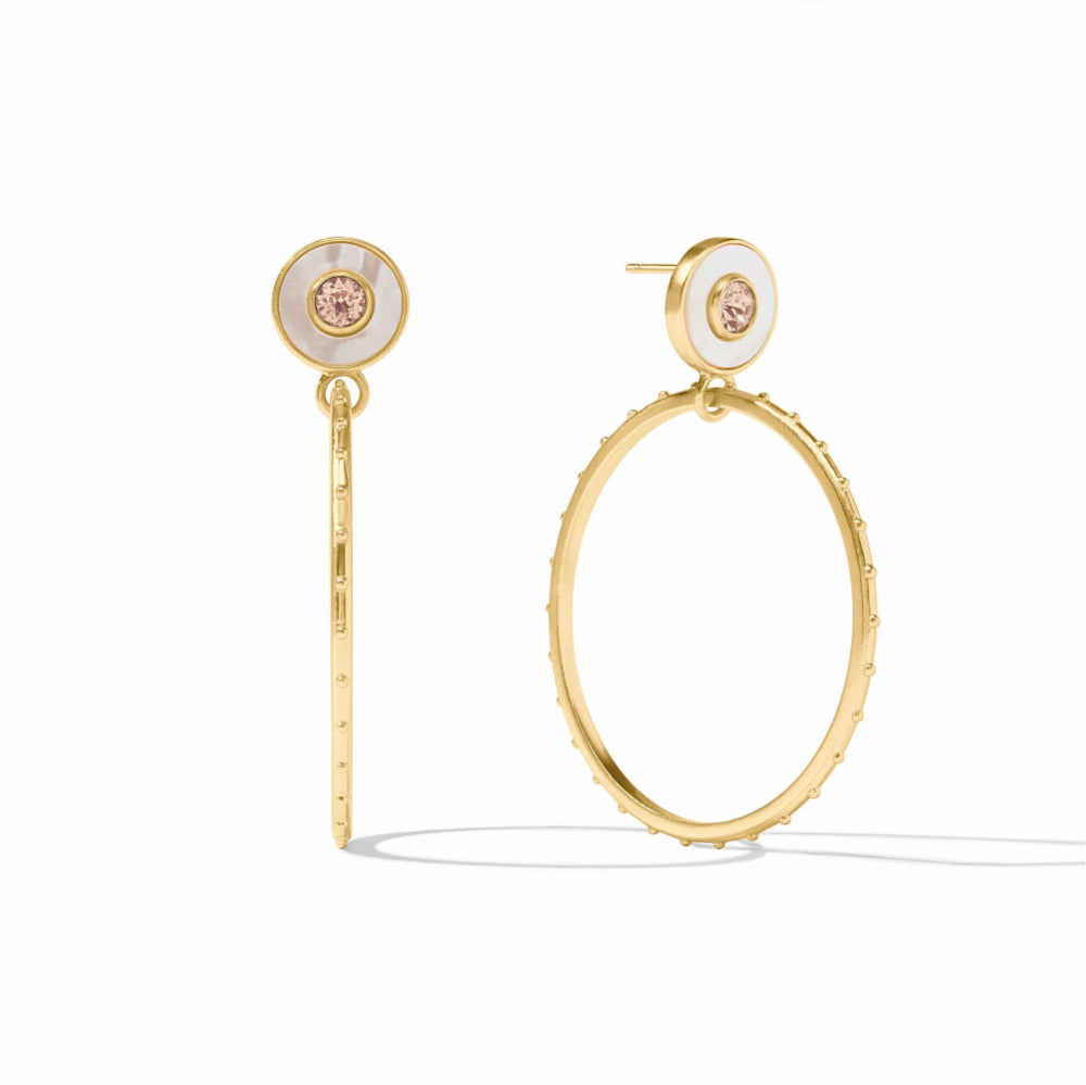 Julie Vos Colette Circle Earrings - Champagne