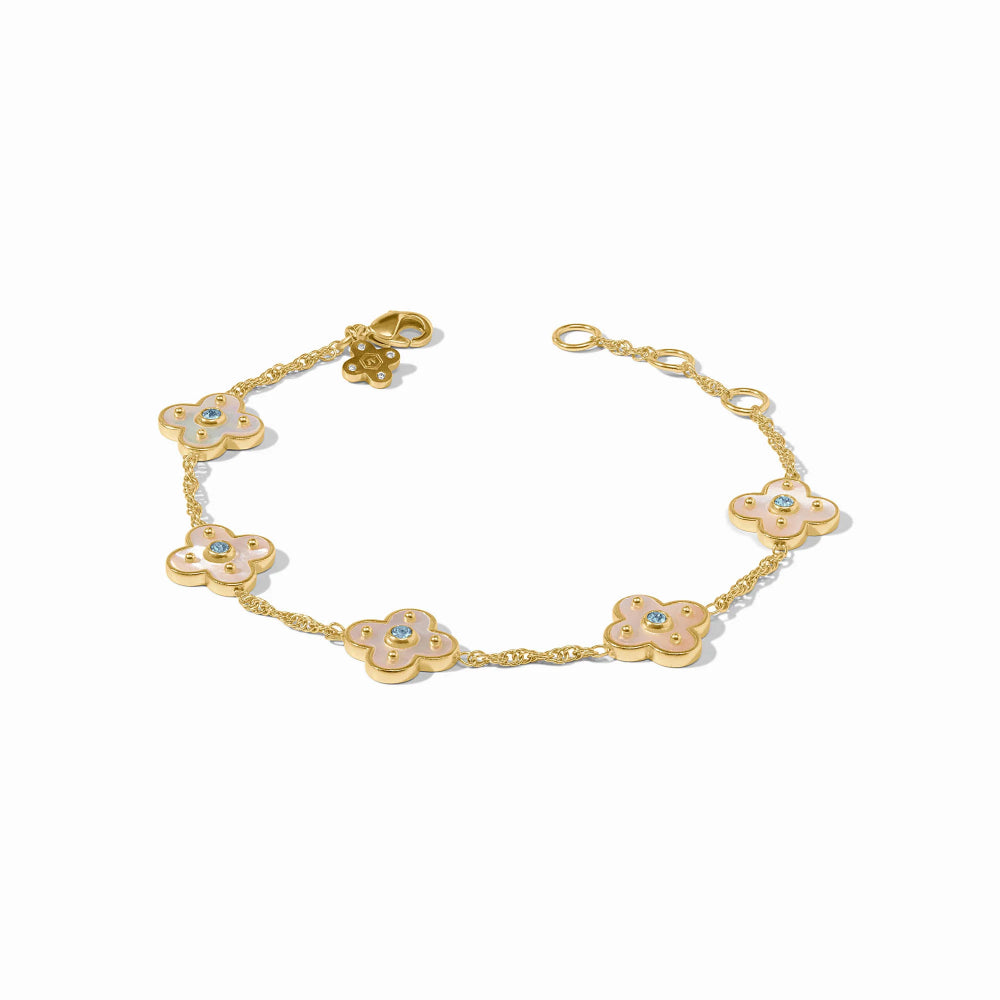 Julie Vos Colette Delicate Bracelet - Chalcedony Blue