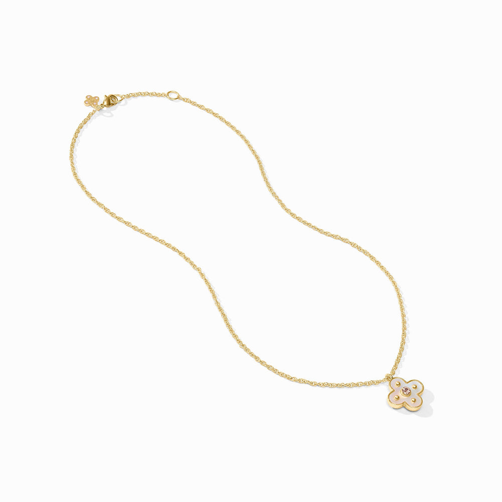 Julie Vos Colette Delicate Necklace - Chalcedony Blue