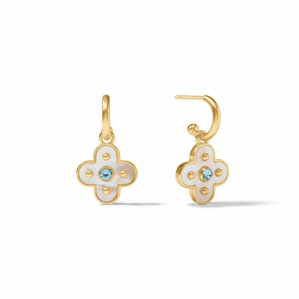 Julie Vos Colette Hoop & Charm Earrings