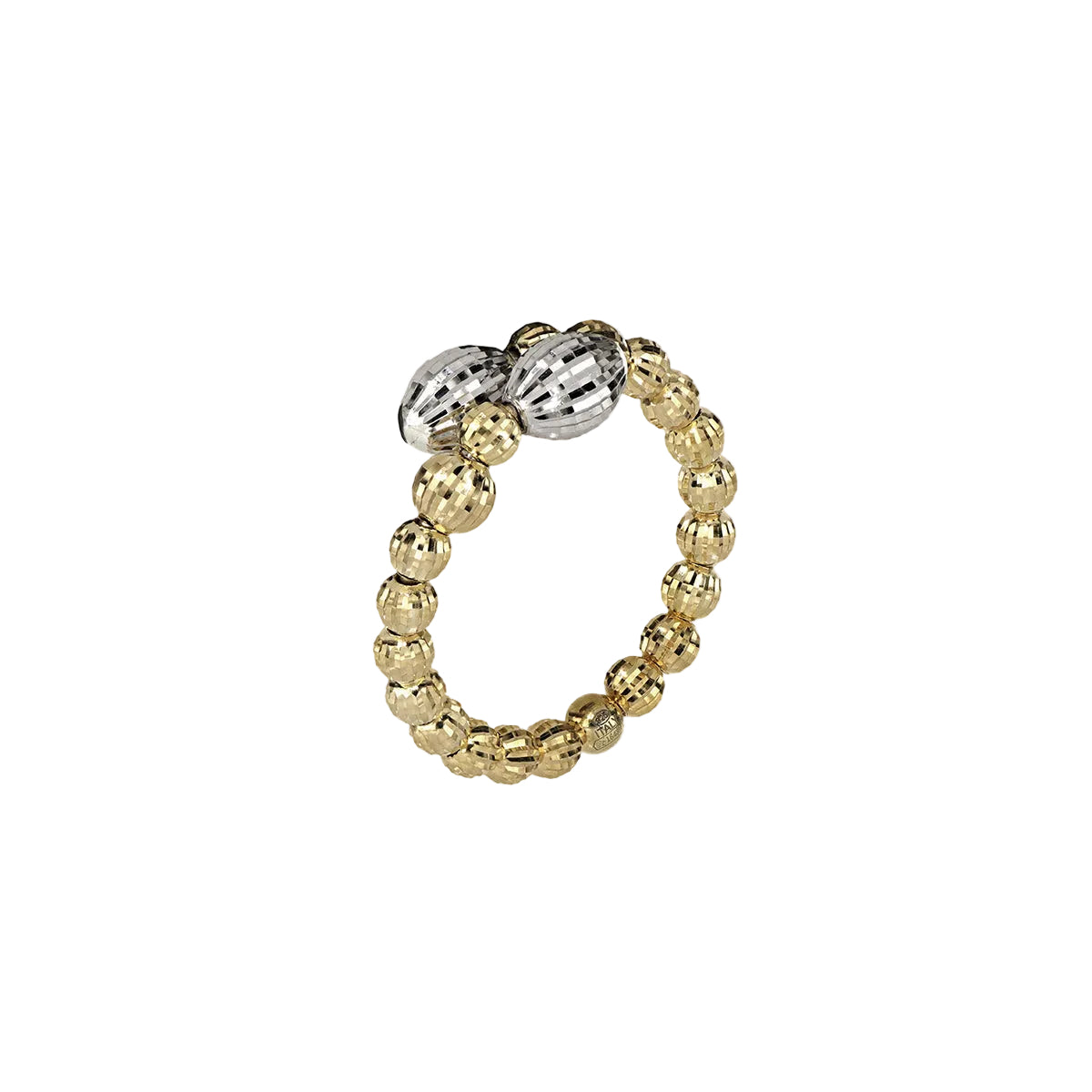 Desmos "Crystal Bloom" Two-Tone Contrarie Ring