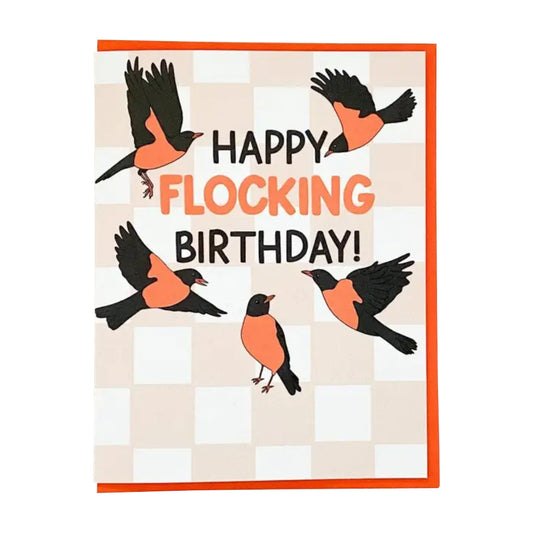 Happy Flocking Birthday Orioles Birthday Card
