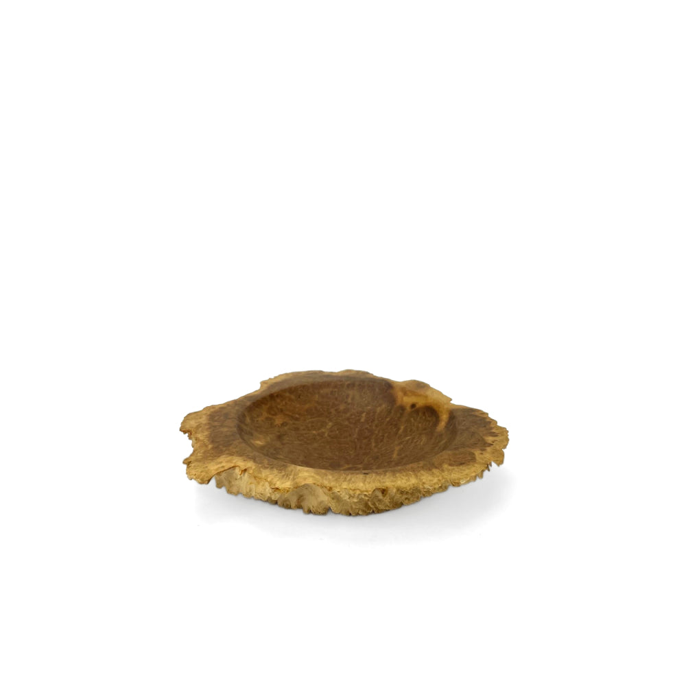 DEM Bowls 6" Brown Malle Burl Cap Dish
