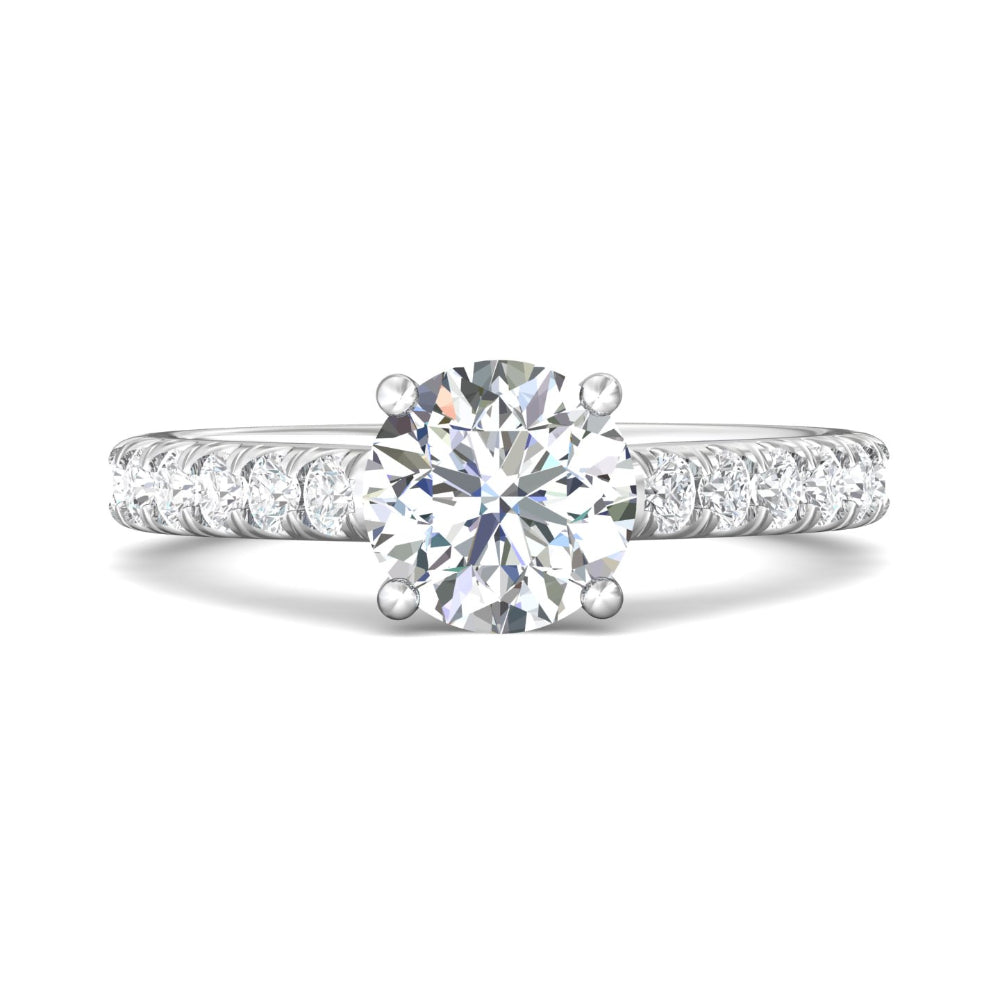 Diamond ring with a white background