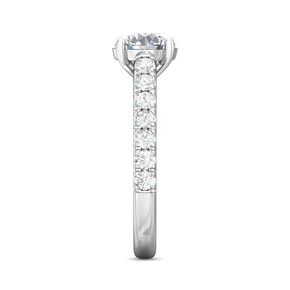 Diamond ring with a white background