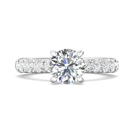 Martin Flyer 14k Round Diamond Engagement Ring