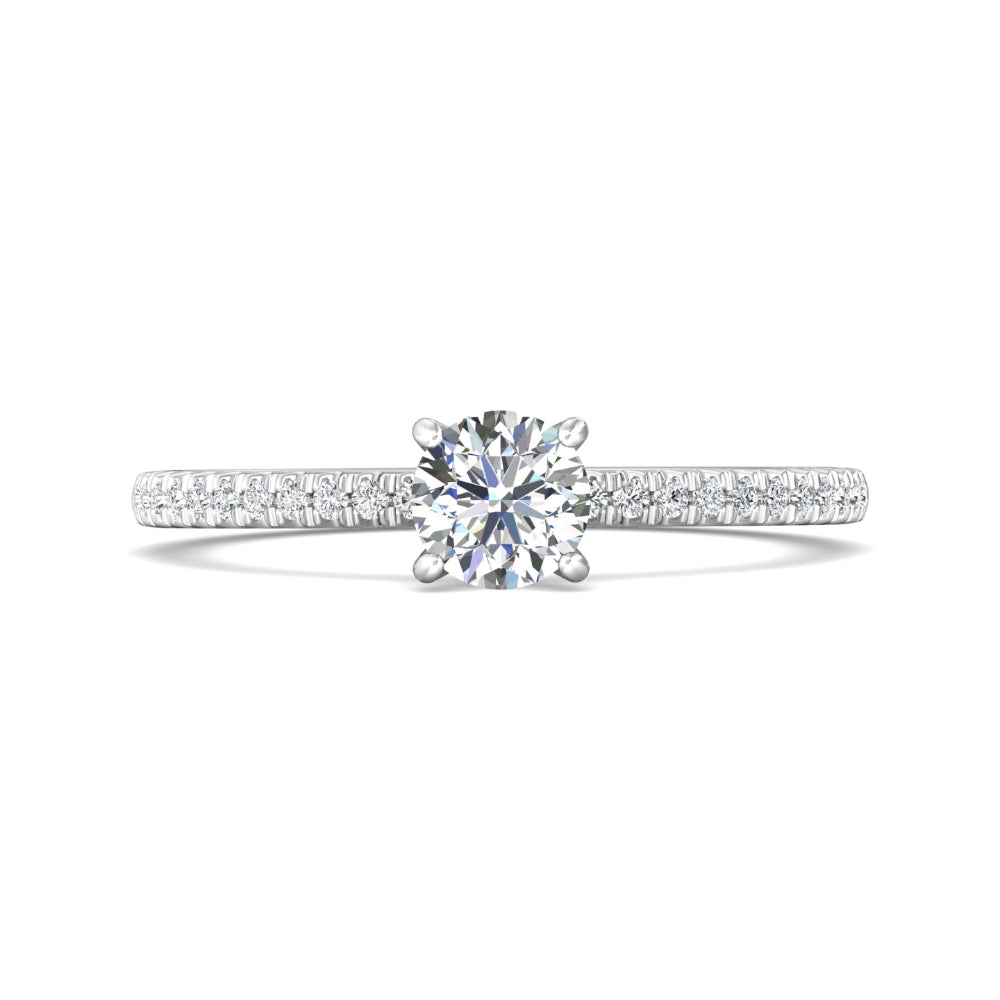 Martin Flyer 14k Gold Round Diamond Engagement Ring