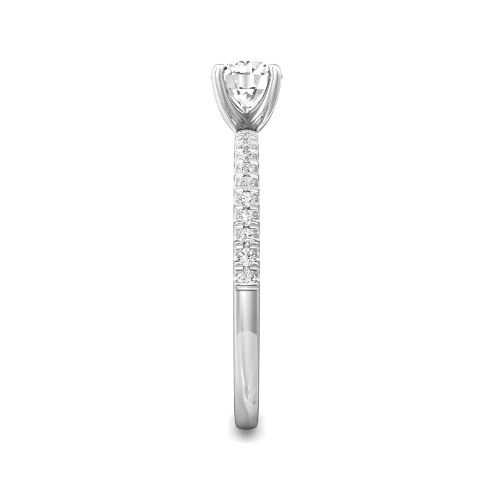 Martin Flyer 14k Gold Round Diamond Engagement Ring