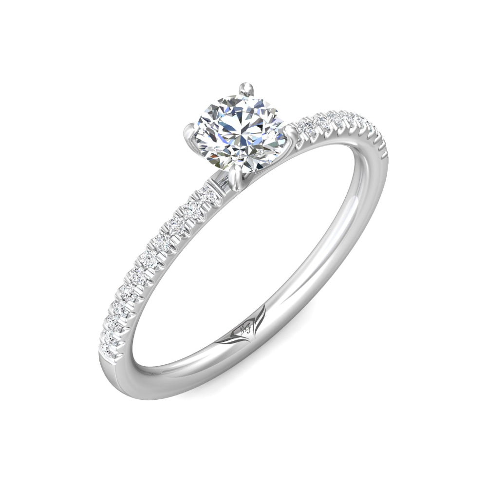Martin Flyer 14k Gold Round Diamond Engagement Ring