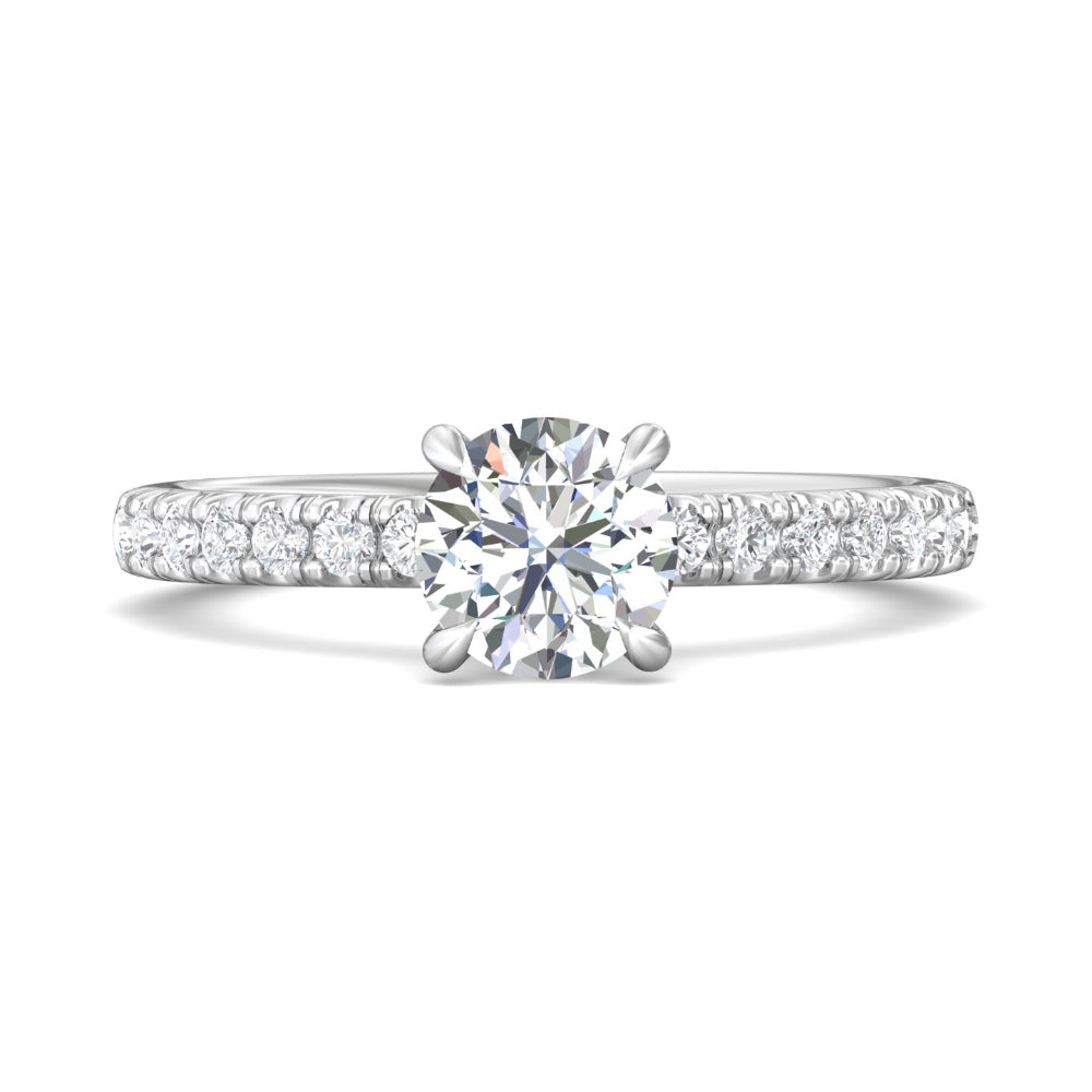 Martin Flyer 14k Round Diamond Engagement Ring