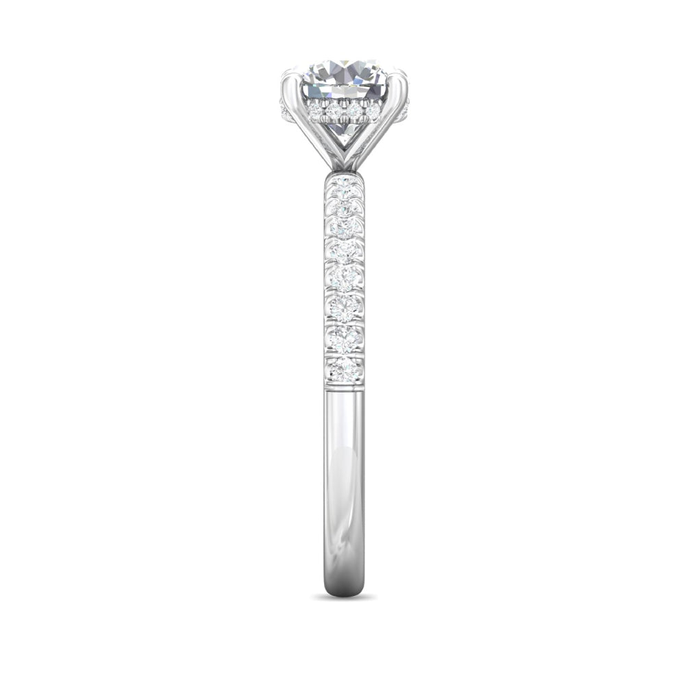 Martin Flyer 14k Gold Blank Round Diamond Engagement Ring
