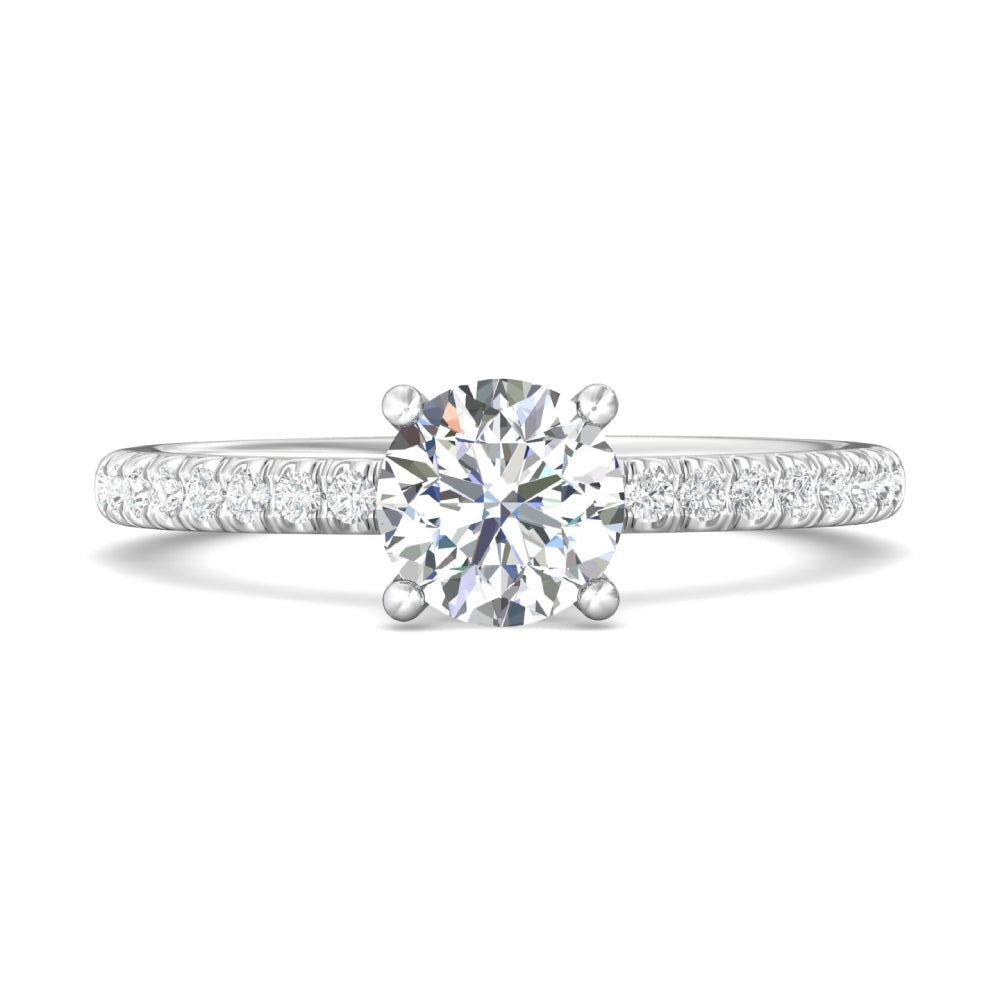 Martin Flyer 14k Gold Blank Round Diamond Engagement Ring