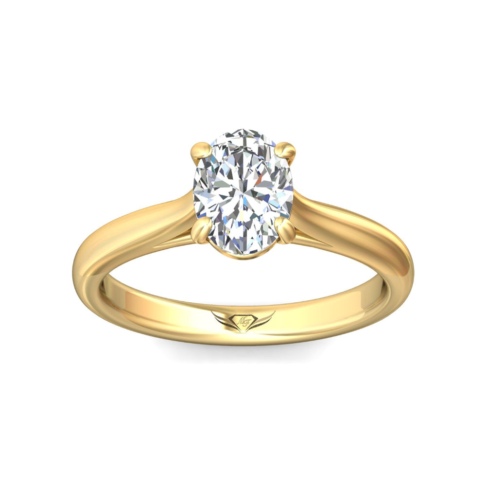 Martin Flyer 14k Oval Diamond Solitaire Engagement Ring