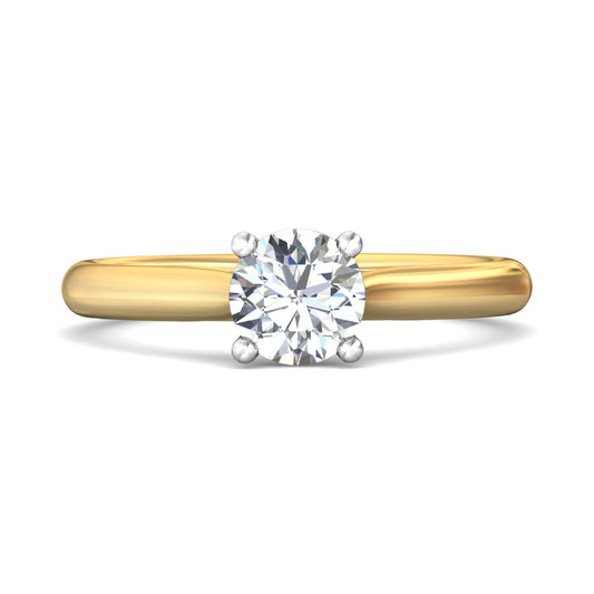 Martin Flyer 14k Two-Tone Round Diamond Solitaire Engagement Ring